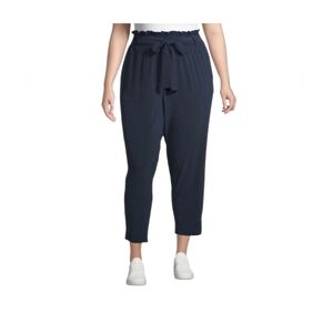 STYLUS black Cropped Tie-Waist Pants